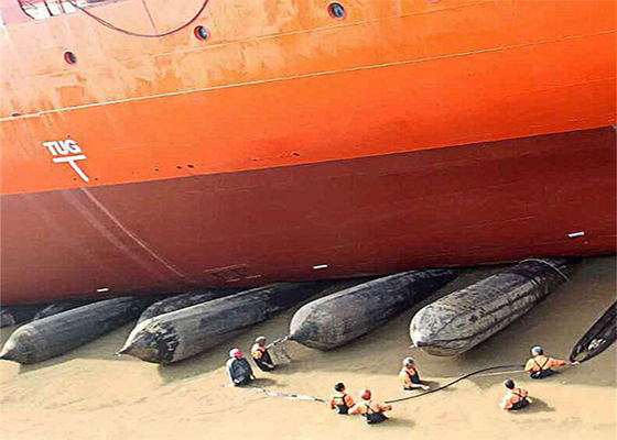ISO14409 Natural Rubber Marine Salvage Airbags Customized Size