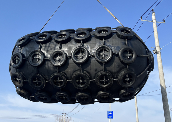 ISO17357 marine floating tyre and chain net pneuamatic rubber fender