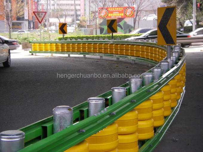 SB ISO Bersertifikat Yellow Highway Safety Roller Barrier Pagar Pembatas Kualitas Standar 2