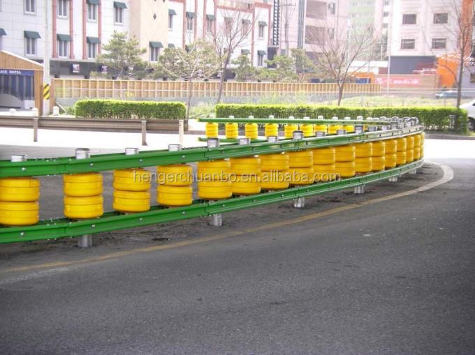SB ISO Bersertifikat Yellow Highway Safety Roller Barrier Pagar Pembatas Kualitas Standar 5