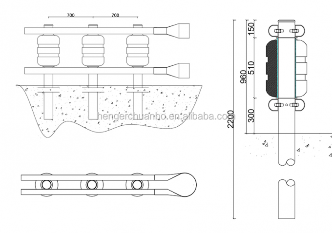 SB ISO Bersertifikat Yellow Highway Safety Roller Barrier Pagar Pembatas Kualitas Standar 8