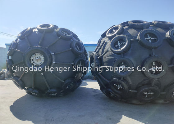 Kualitas Customized ISO17357 Pneumatic Rubber Fender 0.3-4.8 M for Marine Applications pabrik