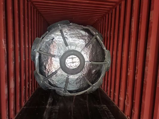 Kualitas Busa Densitas 70kg / M³ Diisi Fender Dengan Ban Rantai Tebal Poliurea 19mm Bersih pabrik