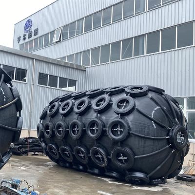 Kualitas Fender Karet Pneumatik BV CCS Bersertifikat ISO17357 dengan Tekanan Dalam 50Kpa 80Kpa untuk Perlindungan Apung Laut pabrik