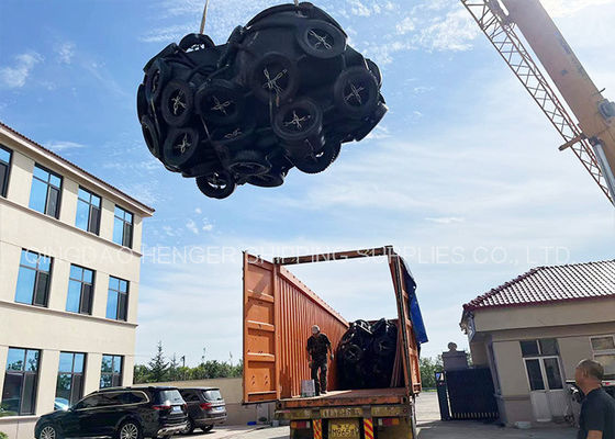 Kualitas Fender Karet Pneumatik Laut yang Disesuaikan Dengan Sertifikat CCS ABS BV LR KR pabrik