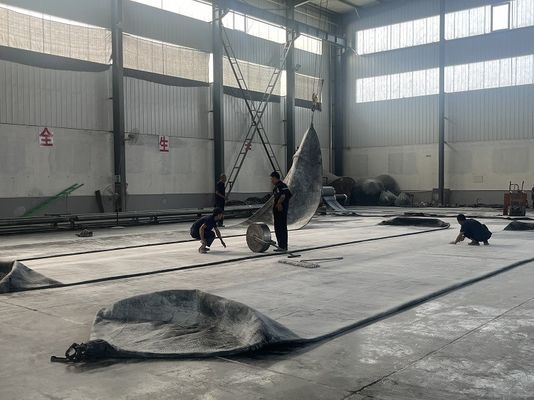 Kualitas Disesuaikan hingga 3*26m Natural Rubber Marine Airbag Dengan Panjang Efektif 3-25m pabrik