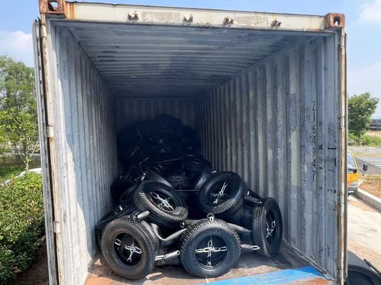 Kualitas Kapal Net / Sling Tipe Pneumatic Rubber Fender 50kpa / 80kpa Tiup pabrik