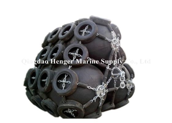 Kualitas Dock Defense Marine Rubber Fender Synthetic Ban Cord Fabric Untuk Port Untuk Perlindungan Kapal pabrik