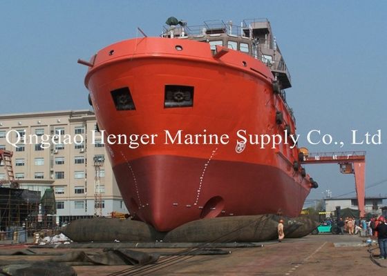Kualitas ISO 14409 Certified Marine Rubber Airbag with 80kpa Working Pressure and Natural Rubber Material Pabrik