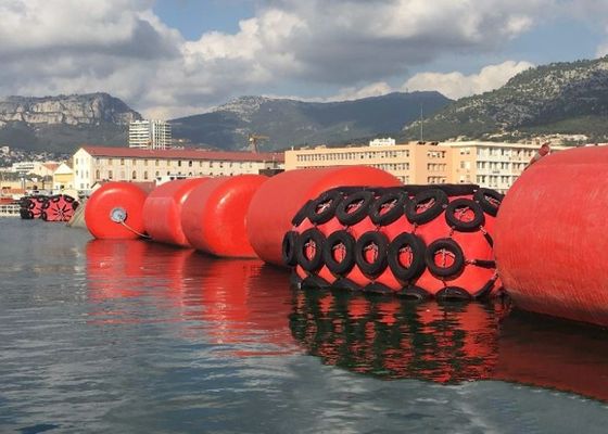 Kualitas ISO 17357 Certified EVA Foam Filled Fender with Customizable Density 70-110kg/m³ and 0.5m-4.8m Diameter for Marine Use Pabrik