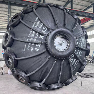 Kualitas Initial Internal Pressure 80kpa Marine Fendre Net Type Ideal for Marine Vessel Impact Absorption and Dock Safety Systems pabrik
