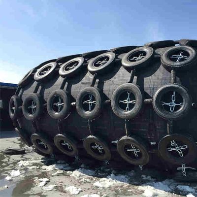 Kualitas ISO17357 Pneumatic Rubber Fender 2.0x3.5m Kelas Marinir pabrik