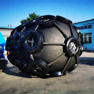Kualitas ISO17357 Pneumatic Rubber Fender 2.0x3.5m Kelas Marinir pabrik
