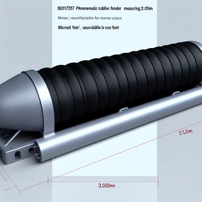 Kualitas ISO17357 Pneumatic Rubber Fender 2.0x3.5m Kelas Marinir pabrik