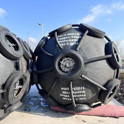 Kualitas 4.8x12m 50kpa / 80kpa Pneumatic Fenders For Ships pabrik