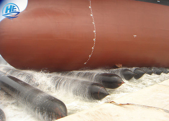 Kualitas Heavy Duty D1.0m * L10m Inflatable Marine Airbags Untuk Peluncuran Kapal pabrik