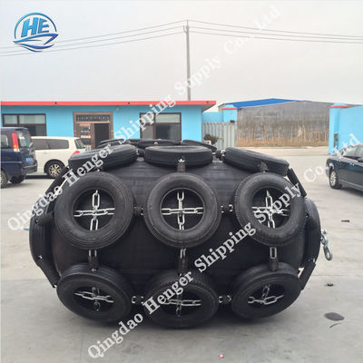 Kualitas Baik Udara Ketat Gelap Fender Laut Pneumatik Untuk Kapal Kontainer CCS pabrik