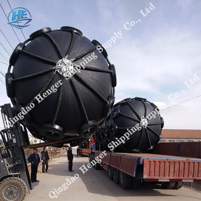 Kualitas Floating Foam Filled Fender Yokohama Type Rubber Boat Fender Berbentuk D pabrik