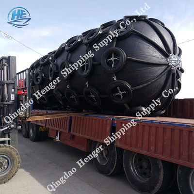 Kualitas Floating Foam Filled Fender Yokohama Type Rubber Boat Fender Berbentuk D pabrik