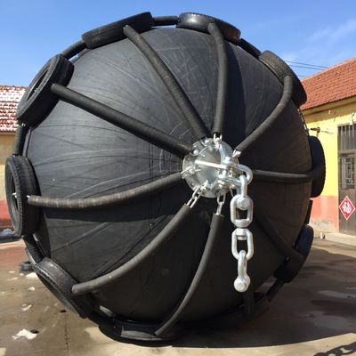 Kualitas STS Marine Pneumatic Rubber Fender 50Kpa 80Kpa D4.5m * L9.0m pabrik