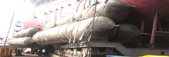 Kualitas Peluncuran Kapal Tekanan Rendah Airbag Inflatable Marine Rubber Airbag pabrik