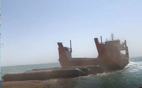 Kualitas 8 Lapisan Kapal Peluncuran Airbag Kapal Karet Airbag CCS LRS Sertifikasi pabrik