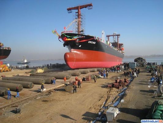 Kualitas Peluncuran Kapal Dockyard Slipway Airbag Bukti Ledakan Tahan Lama pabrik