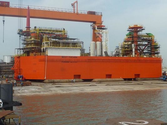 Kualitas 16m Marine Rubber Airbag Boat Lift Marine Salvage Airbag pabrik