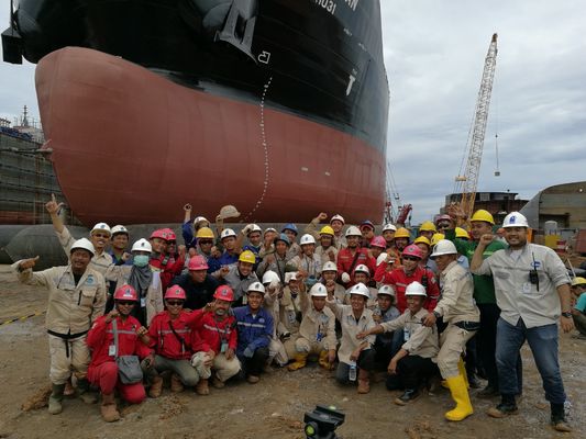 Kualitas Kapal Peluncuran 18mtr Airbag Kapal Tekanan Tinggi Airbag Laut pabrik