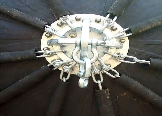 Kualitas 2.5*4m Ban Rantai Tipe 50kpa Yokohama Tipe Pneumatic Fender Marine pabrik