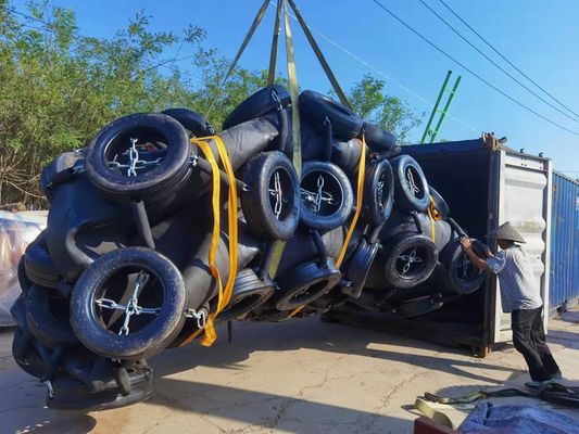 Kualitas Docking Boat Marine Pneumatic Rubber Fender Yokohama Type BV Bersertifikat pabrik