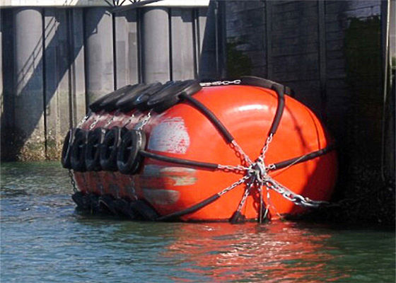 Kualitas ISO17357 Approved Foam Filled Fender, 0.5-4.8m Diameter, High Density Closed-Cell Foam for Port & Vessel Anti-Collision pabrik