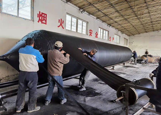 Kualitas ISO 14409:2011 Airbag Peluncuran Kapal Bersertifikat dengan Umur 6-10 Tahun dan Jangkauan Diameter 0,8m hingga 3,0m untuk Aplikasi Laut pabrik