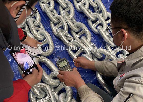 Kualitas Rantai Jangkar Laut Stainless Steel Logam Besar Kustom 2-7/16 pabrik